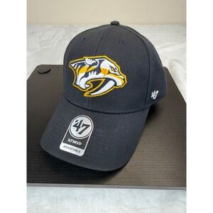'47 Brand Nashville Predators NHL MVP Hat Black Adjustable Hockey Cap OSFA New
